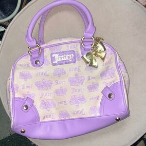 Juicy Couture Lavender and Cream Satchel